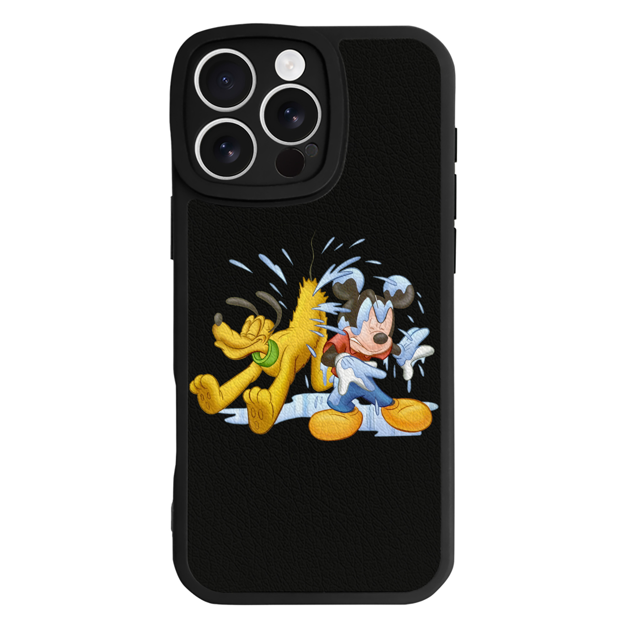 （画像用） ミッキーマウス Mickey Mouse 【iPhone 16シリーズ対応】シリコンスマホケース（レザー調） 材質：シリコン